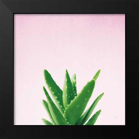 Succulent Simplicity V on Pink Black Modern Wood Framed Art Print by Bradley, Felicity