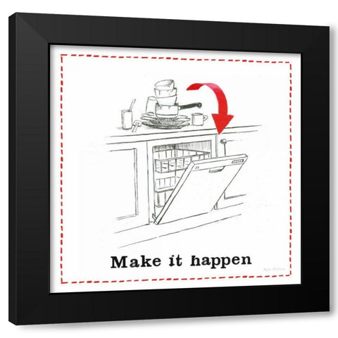 Home Improvement V Black Modern Wood Framed Art Print by Sullivan, Myles