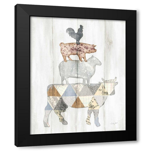 Farm Family I Black Modern Wood Framed Art Print by Prahl, Courtney
