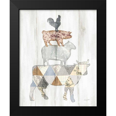 Farm Family I Black Modern Wood Framed Art Print by Prahl, Courtney