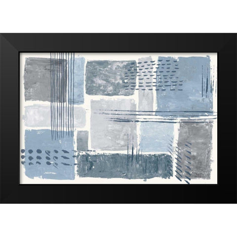 Between the Lines I Black Modern Wood Framed Art Print by Adams, Sarah