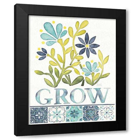 Garden Getaway Inspiration IV Black Modern Wood Framed Art Print with Double Matting by Marshall, Laura