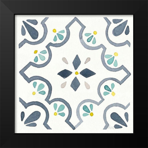 Garden Getaway Tile II White Black Modern Wood Framed Art Print by Marshall, Laura