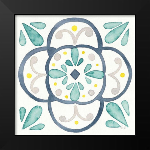 Garden Getaway Tile VII White Black Modern Wood Framed Art Print by Marshall, Laura