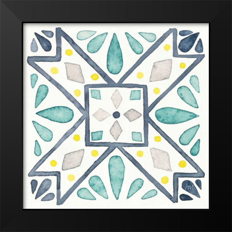 Garden Getaway Tile IX White Black Modern Wood Framed Art Print by Marshall, Laura
