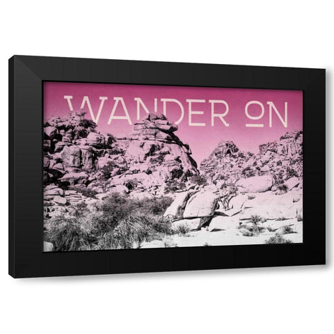 Ombre Adventure IV Wander On Black Modern Wood Framed Art Print by Urquhart, Elizabeth