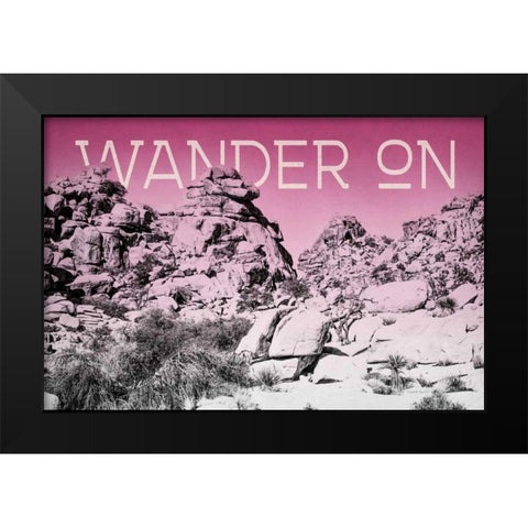 Ombre Adventure IV Wander On Black Modern Wood Framed Art Print by Urquhart, Elizabeth
