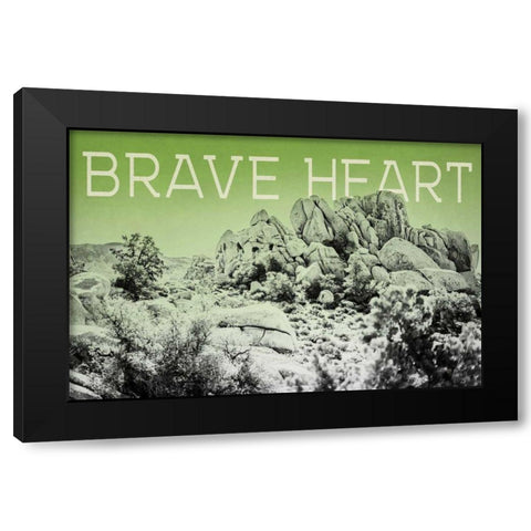 Ombre Adventure V Brave Heart Black Modern Wood Framed Art Print by Urquhart, Elizabeth