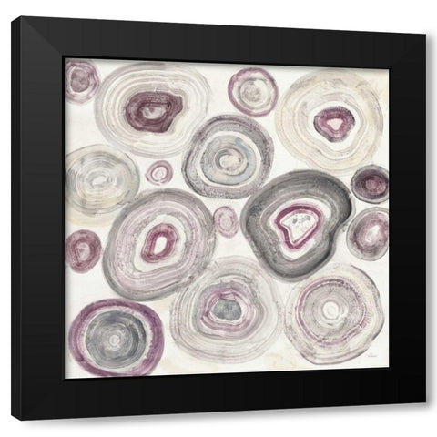 Rings of Power v2 Black Modern Wood Framed Art Print with Double Matting by Hristova, Albena