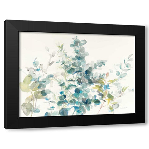 Eucalyptus I Black Modern Wood Framed Art Print by Nai, Danhui