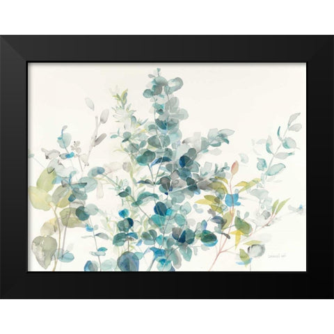 Eucalyptus I Black Modern Wood Framed Art Print by Nai, Danhui