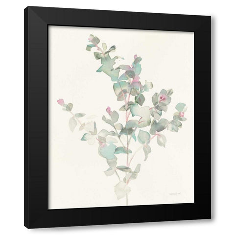 Eucalyptus II Black Modern Wood Framed Art Print by Nai, Danhui