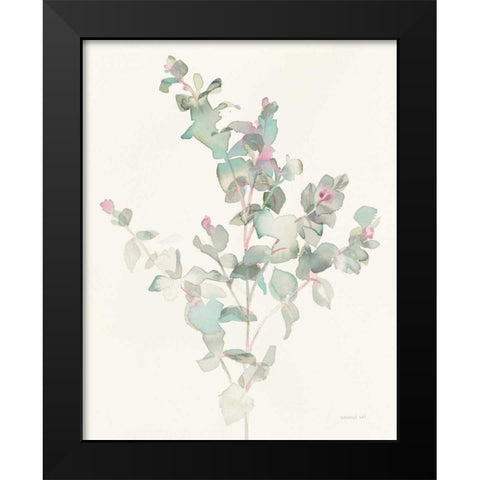 Eucalyptus II Black Modern Wood Framed Art Print by Nai, Danhui