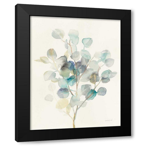 Eucalyptus III Black Modern Wood Framed Art Print with Double Matting by Nai, Danhui