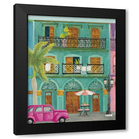 Havana III Black Modern Wood Framed Art Print with Double Matting by DeNeige, Elyse