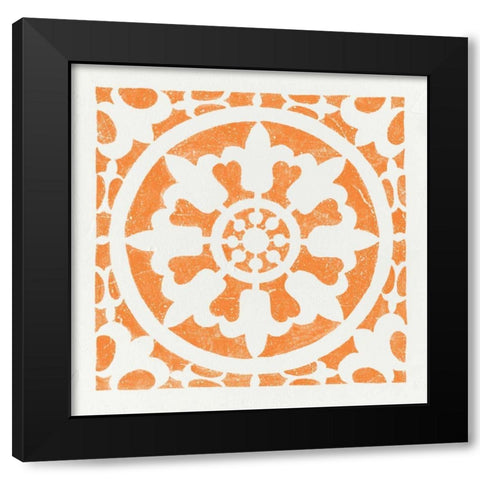 Hacienda Tile II Black Modern Wood Framed Art Print by Hershey, Moira