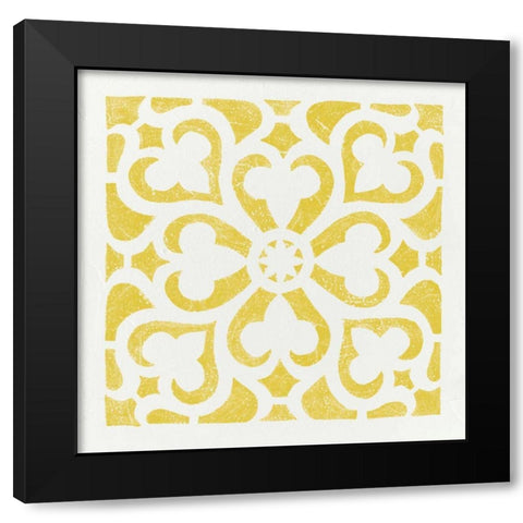 Hacienda Tile III Black Modern Wood Framed Art Print by Hershey, Moira