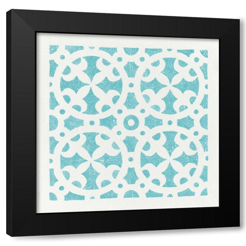 Hacienda Tile V Black Modern Wood Framed Art Print by Hershey, Moira