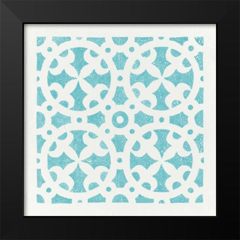 Hacienda Tile V Black Modern Wood Framed Art Print by Hershey, Moira