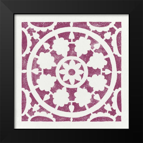 Hacienda Tile VI Black Modern Wood Framed Art Print by Hershey, Moira