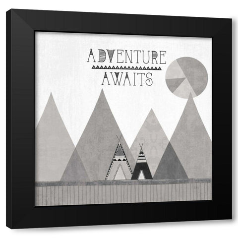 Southwest Geo III BW Black Modern Wood Framed Art Print by Charron, Veronique