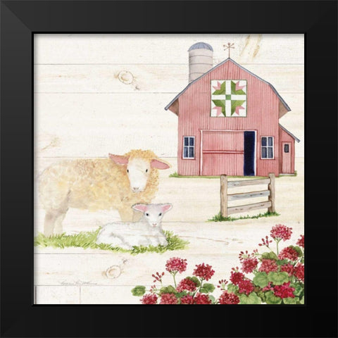 Life on the Farm II Black Modern Wood Framed Art Print by McKenna, Kathleen Parr