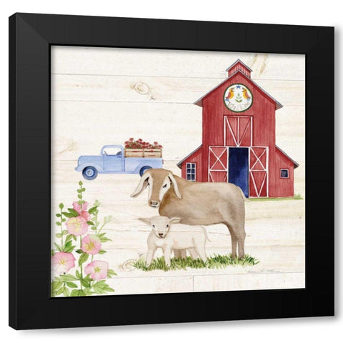Life on the Farm IV Black Modern Wood Framed Art Print by McKenna, Kathleen Parr