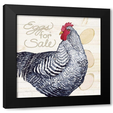 Life on the Farm Chicken I Black Modern Wood Framed Art Print with Double Matting by McKenna, Kathleen Parr