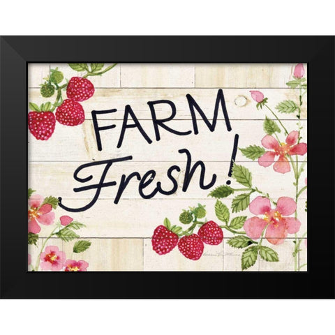 Life on the Farm Sign I Black Modern Wood Framed Art Print by McKenna, Kathleen Parr