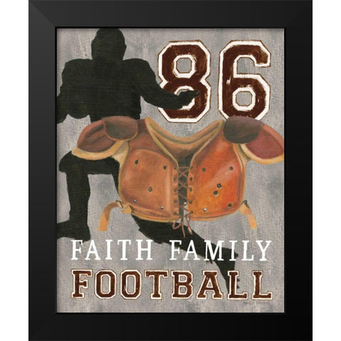 Game Day III Black Modern Wood Framed Art Print by Fabiano, Marco