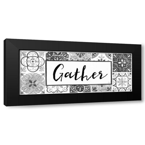 Garden Getaway Gather BW Crop Black Modern Wood Framed Art Print with Double Matting by Marshall, Laura