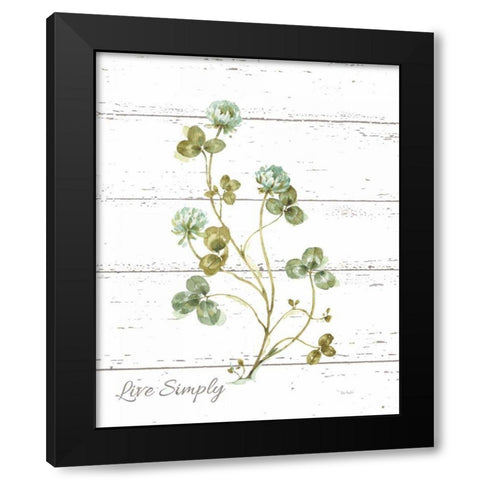 My Greenhouse Clover Live Simply Black Modern Wood Framed Art Print by Audit, Lisa