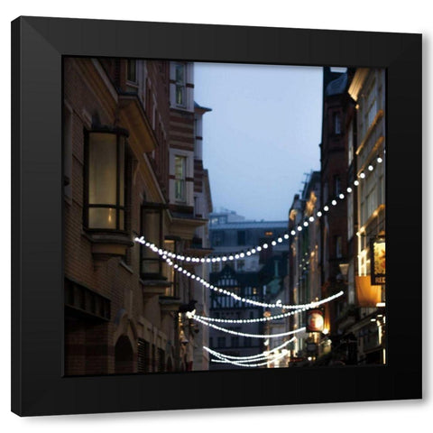 Lights in Soho Black Modern Wood Framed Art Print by Bevan, Keri