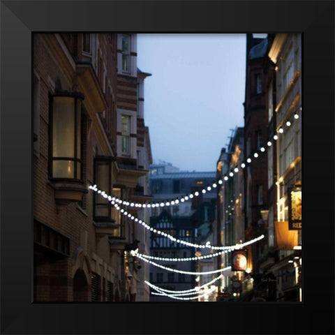 Lights in Soho Black Modern Wood Framed Art Print by Bevan, Keri