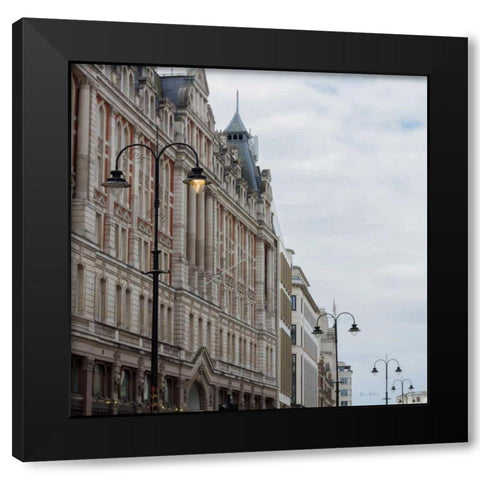 The Strand Lights Black Modern Wood Framed Art Print by Bevan, Keri