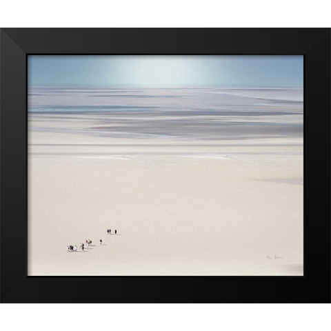 Caravan in France Black Modern Wood Framed Art Print by Bevan, Keri