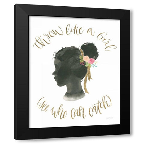Girl Power VIII Black Modern Wood Framed Art Print with Double Matting by Jackson, Jenaya