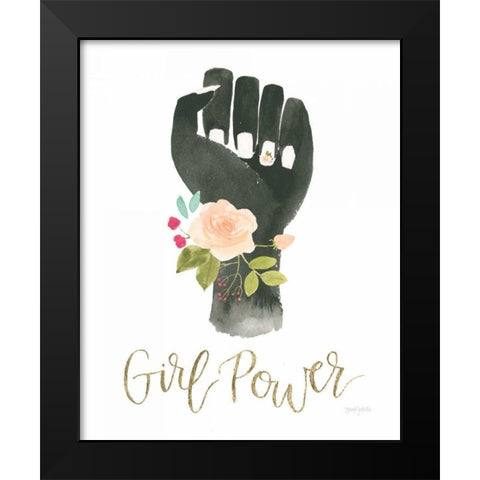 Girl Power XI Black Modern Wood Framed Art Print by Jackson, Jenaya