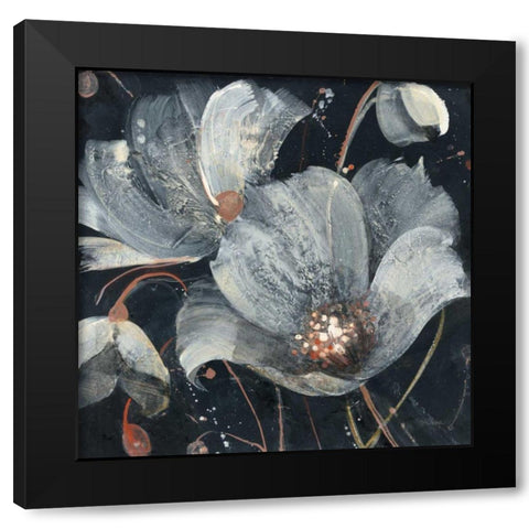 Translucent Poppies Black Modern Wood Framed Art Print with Double Matting by Hristova, Albena