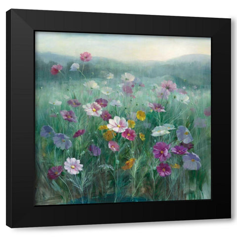 Cosmos at Dawn Black Modern Wood Framed Art Print by Nai, Danhui