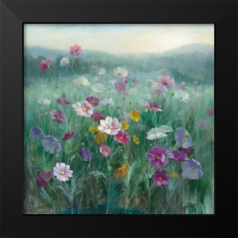 Cosmos at Dawn Black Modern Wood Framed Art Print by Nai, Danhui