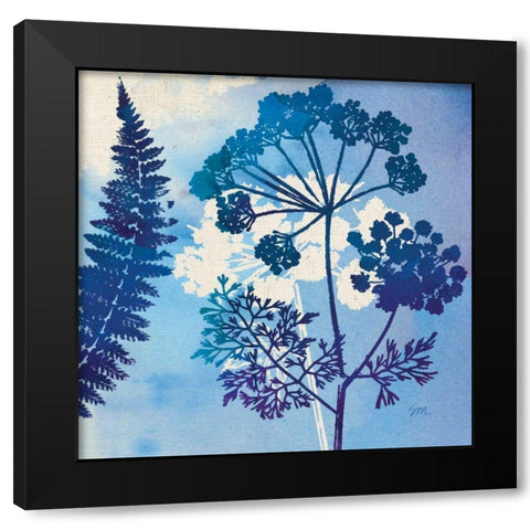 Blue Sky Garden II Black Modern Wood Framed Art Print with Double Matting by Studio Mousseau