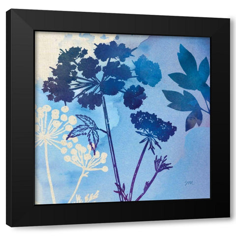 Blue Sky Garden III Black Modern Wood Framed Art Print with Double Matting by Studio Mousseau