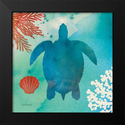 Under the Sea II Black Modern Wood Framed Art Print by Studio Mousseau