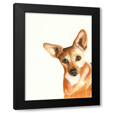 Xena Black Modern Wood Framed Art Print with Double Matting by Ducklow, Patsy