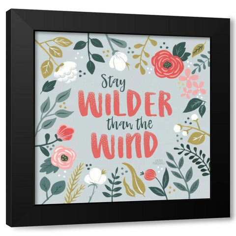 Wildflower Daydreams I Black Modern Wood Framed Art Print by Marshall, Laura
