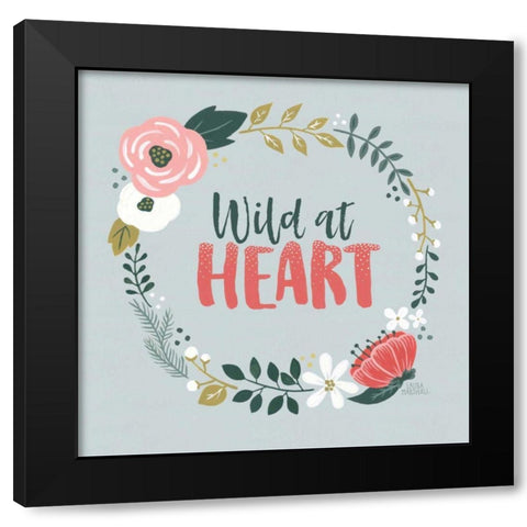 Wildflower Daydreams IV Black Modern Wood Framed Art Print by Marshall, Laura