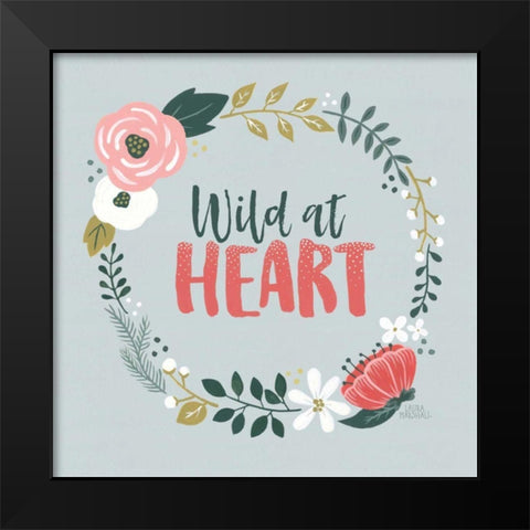 Wildflower Daydreams IV Black Modern Wood Framed Art Print by Marshall, Laura