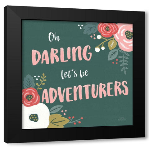 Wildflower Daydreams V Black Modern Wood Framed Art Print with Double Matting by Marshall, Laura