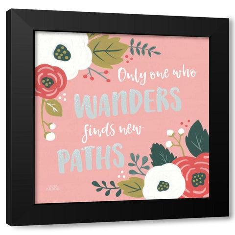 Wildflower Daydreams VI Black Modern Wood Framed Art Print with Double Matting by Marshall, Laura